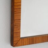 Scandinavian Art Deco Mirror in Flamed Birch Root with Black Detail