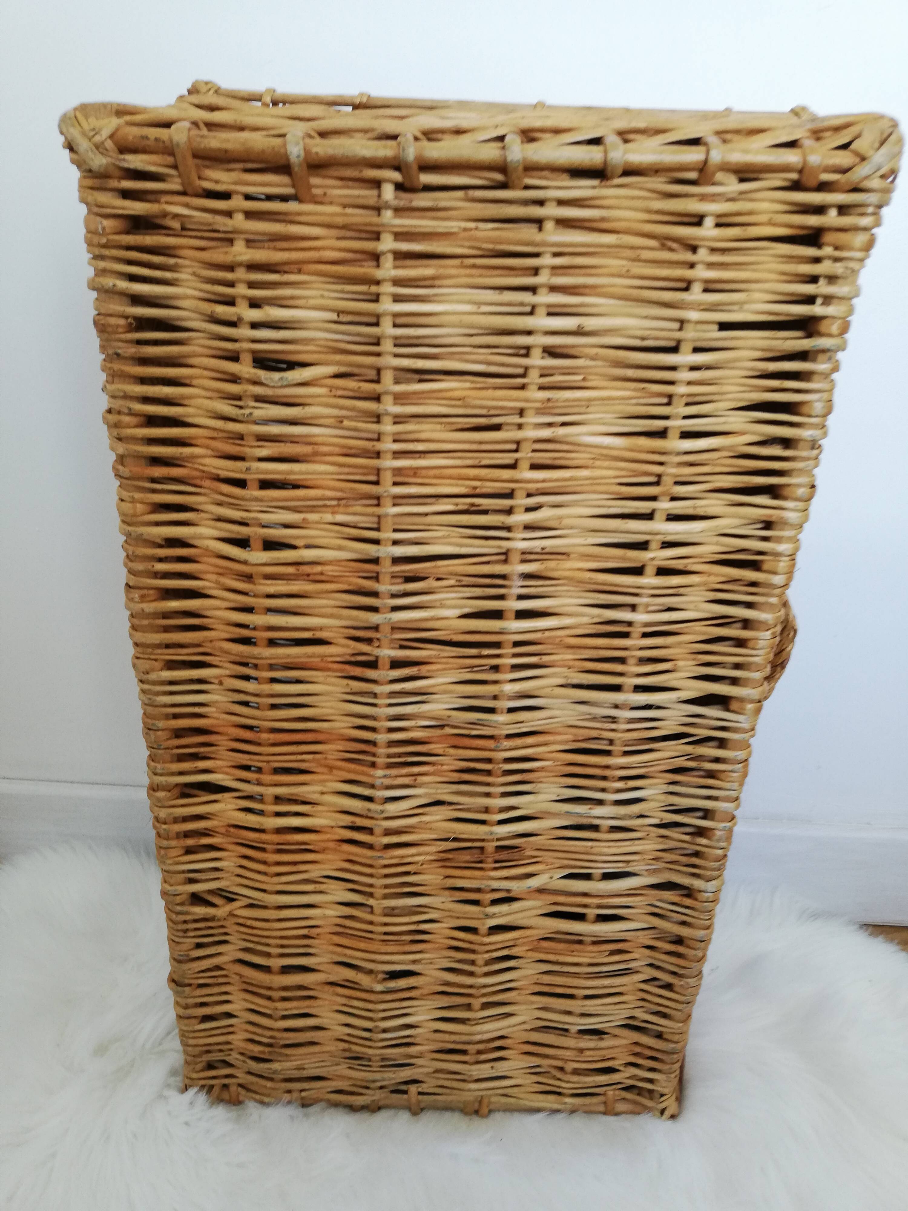 Old wicker trunk