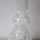 Ancienne carafe en verre structuré moulé + bouchon (année 60)