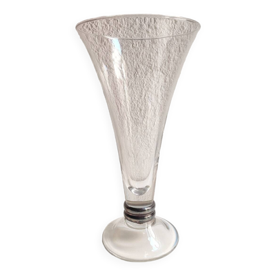 Pot de cristal transparent. Espagne, années 1980.