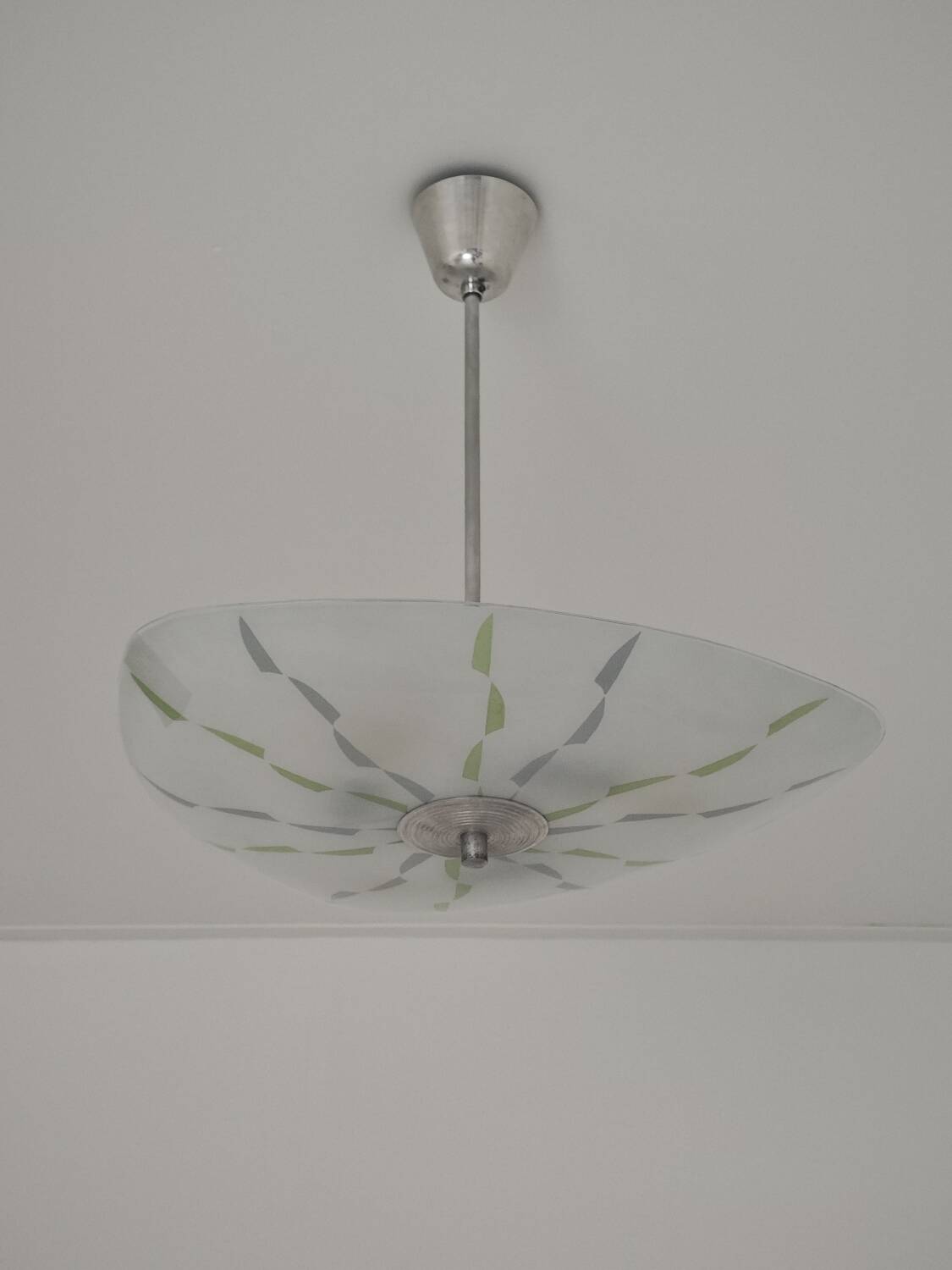 Zukov opal glass pendant chandelier, 1960s