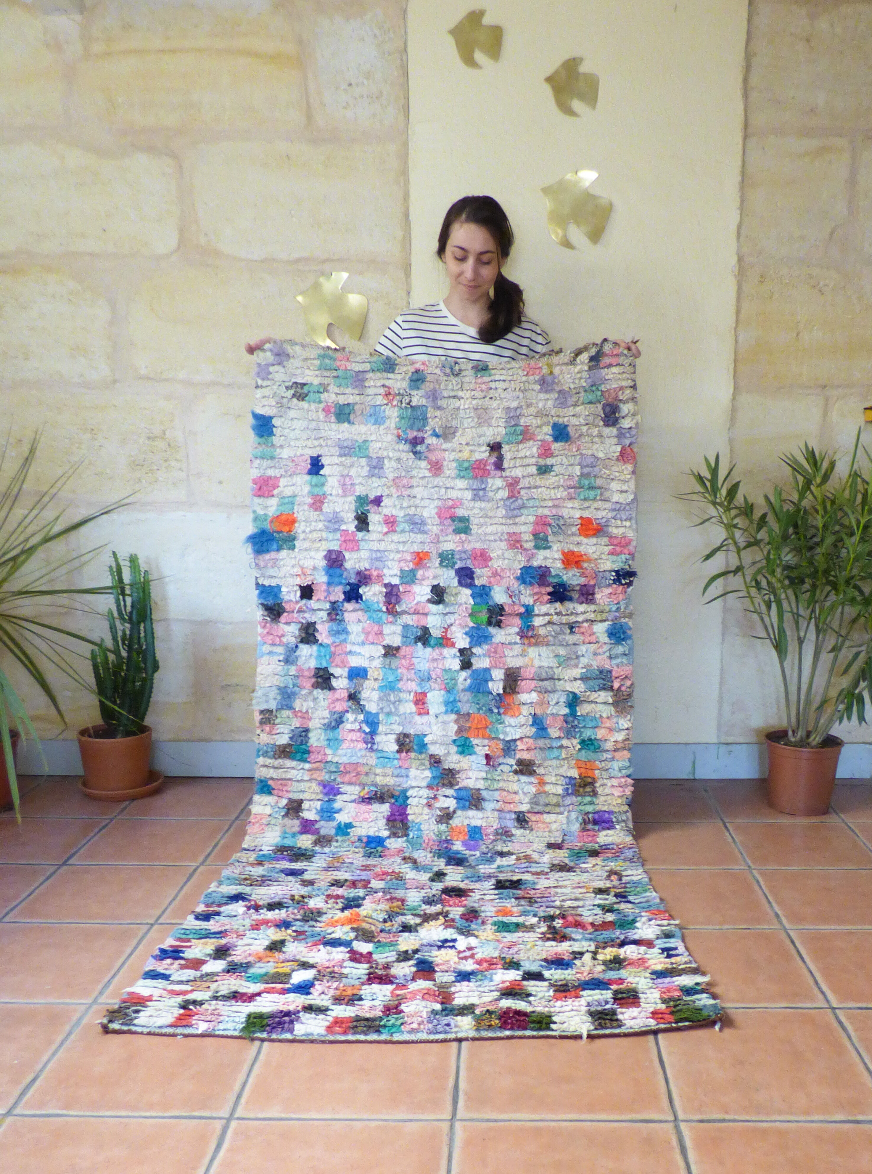 Plaid "corridor" boucherouite rug 100x200cm