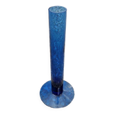 Vase en verre bleu cobalt, bleu bristol, bleu foncé, soliflore, vase tube, vase cylindrique, style minimalisme
