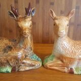 Duo of 2 terrines Michel Caugant Cerf and Biche
