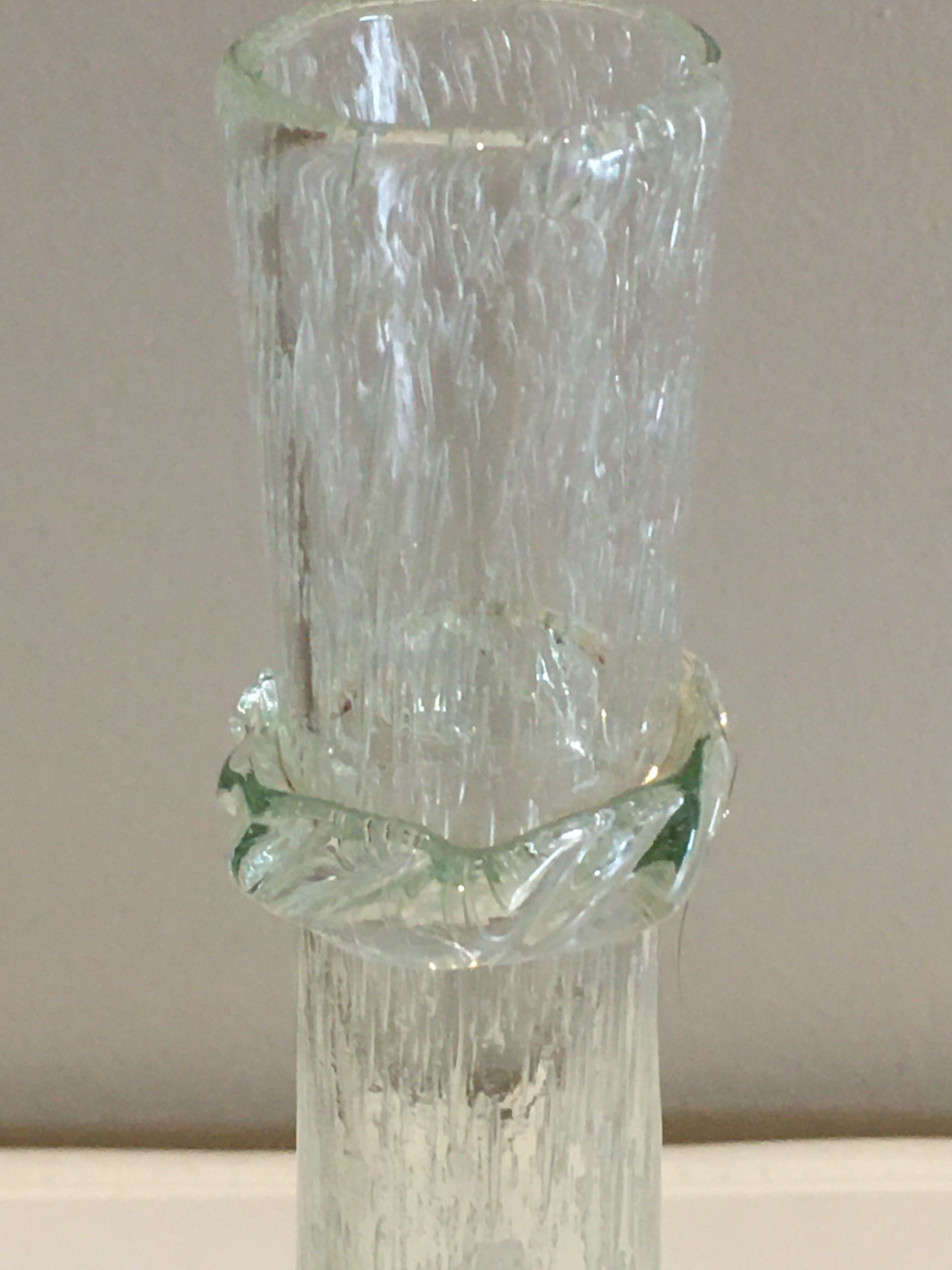 Bubbled glass soliflore vase