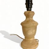 Cut stone lamp base 1960 alabaster 22cm bedside vintage old old vase shape