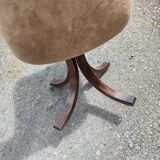 Set of 4 70s velvet bucket chairs