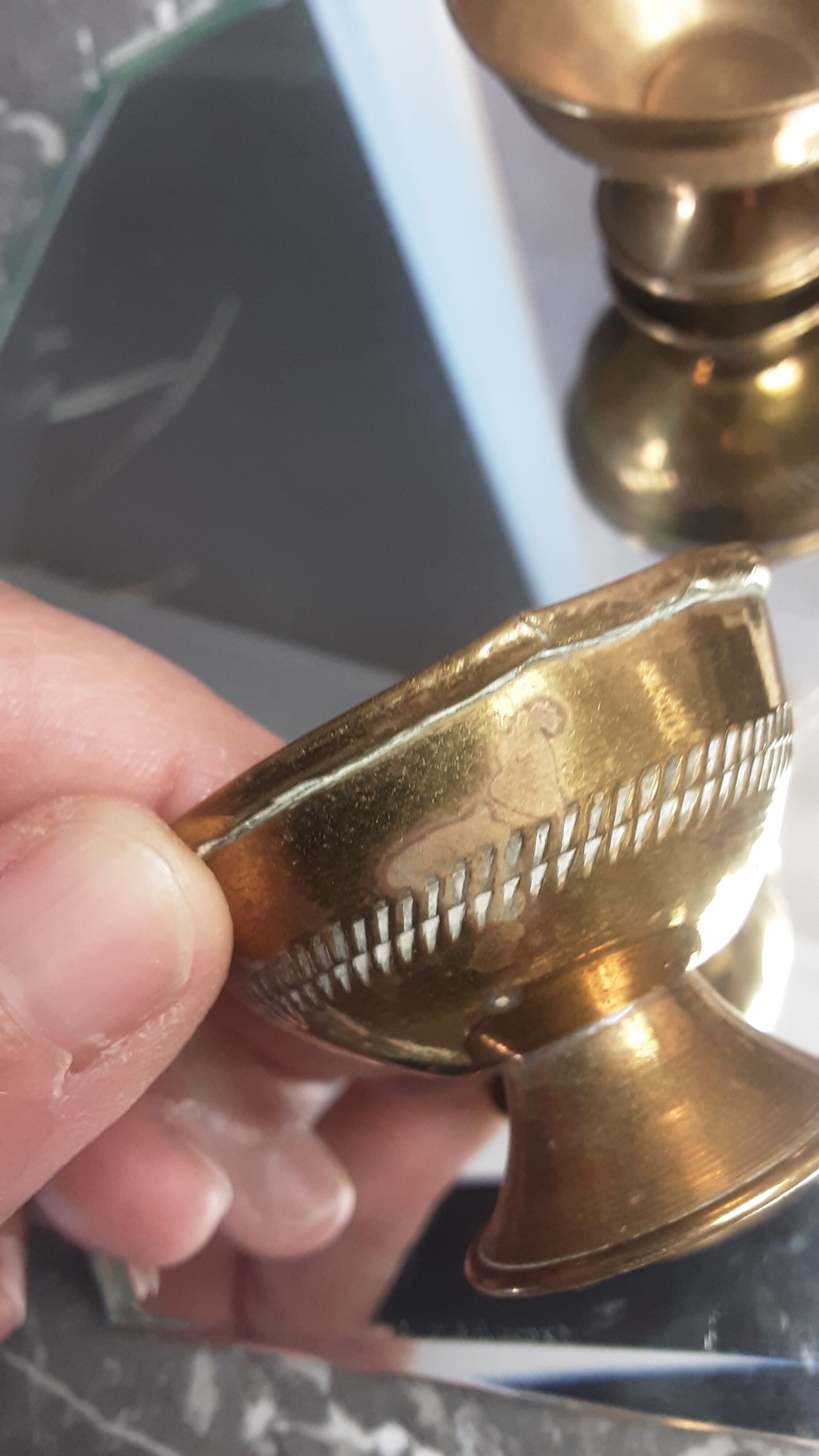 Small brass glasses - vintage