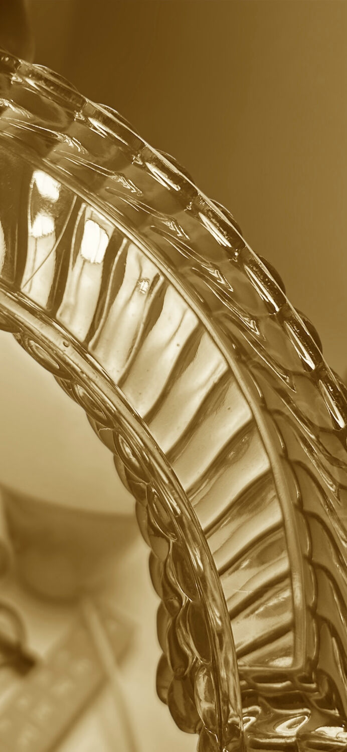 Baccarat signed modular centrepiece in solid crystal.