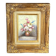 Still life, painting on hardboard, wooden and stucco frame.