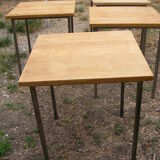 4 tables 1960 wood and metal