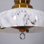 Vintage 1960s Italian design ceramic and glass chandelier