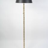 Brass floor lamp imitating bamboo, 1950s