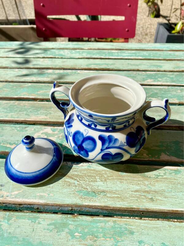 Sucrier porcelaine vintage URSS