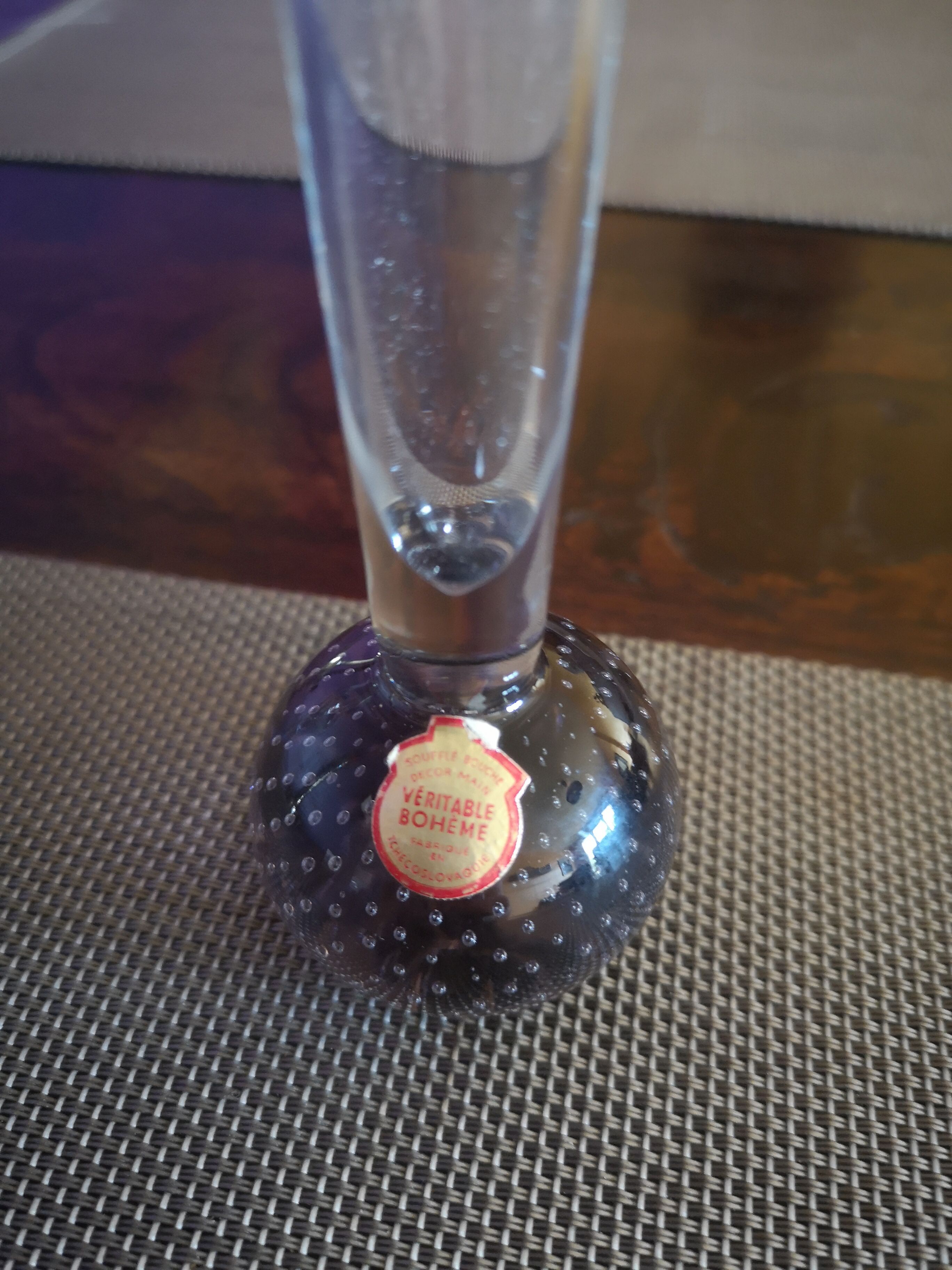 Bohemian crystal soliflore - 1980s