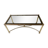 Table basse en verre et métal doré