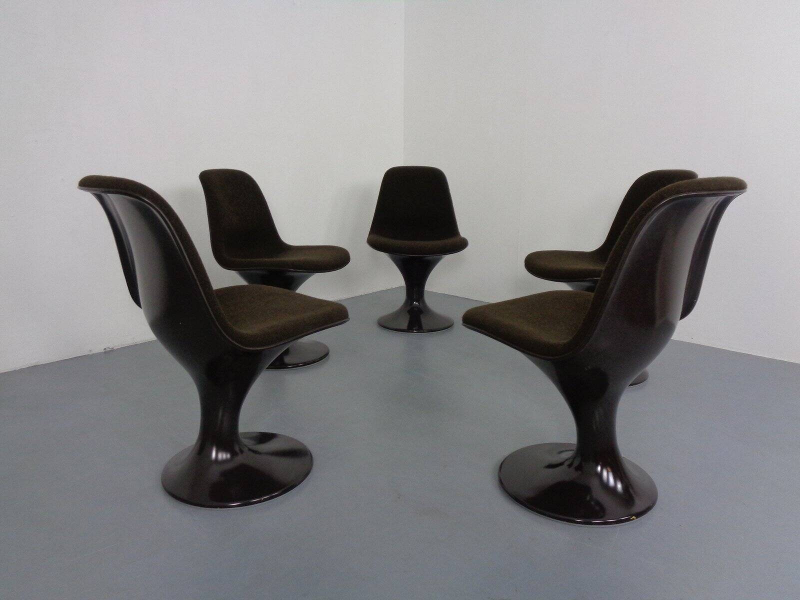 Orbit Chairs by Farner & Grunder for Herman Miller, 1970s, Set of 5