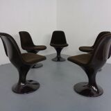 Orbit Chairs by Farner & Grunder for Herman Miller, 1970s, Set of 5