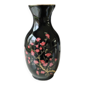 Japanese crystal vase. cherry blossom/branch patterns. high 32 cm