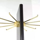 Swivel coat rack in black lacquered wood and brass