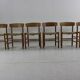 Ensemble de six chaises à repas en chêne par Borge Mogensen