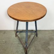 Tabouret d'atelier industriel gris, années 1960