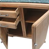 Low mado buffet, marble top, sanded