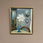 Huile su panneau suédoise – « Le Lys Blanc » par M. Niklas (May Nicklasson)