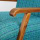 Fauteuil danois bleu des années 50