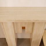 Console in travertine, 1970s