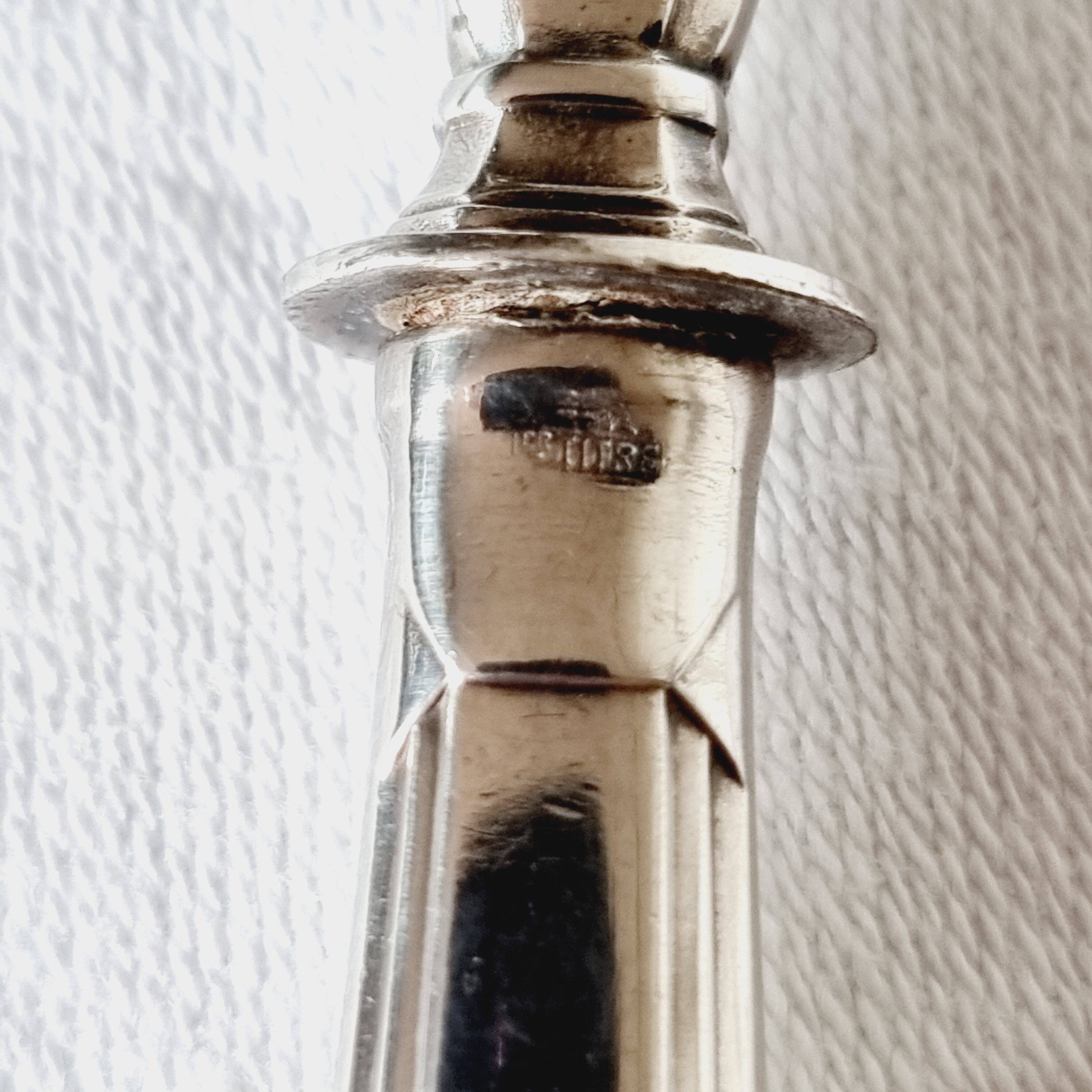 4 Art Deco Cubiertos to serve Postres or Frutas de Metal Plata de Principios S.XX