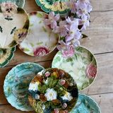 Set of 12 antique slip plates