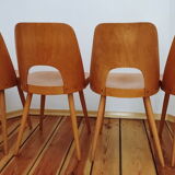 Ensemble de quatre chaises par O. Haerdtl pour Ton Tchécoslovaquie, années 1960