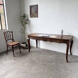 Table de ferme bureau noyer XIXème