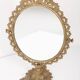 Miroir vintage doré mi-siècle, Italie, années 1960