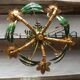 Bamboo-style metal chandelier