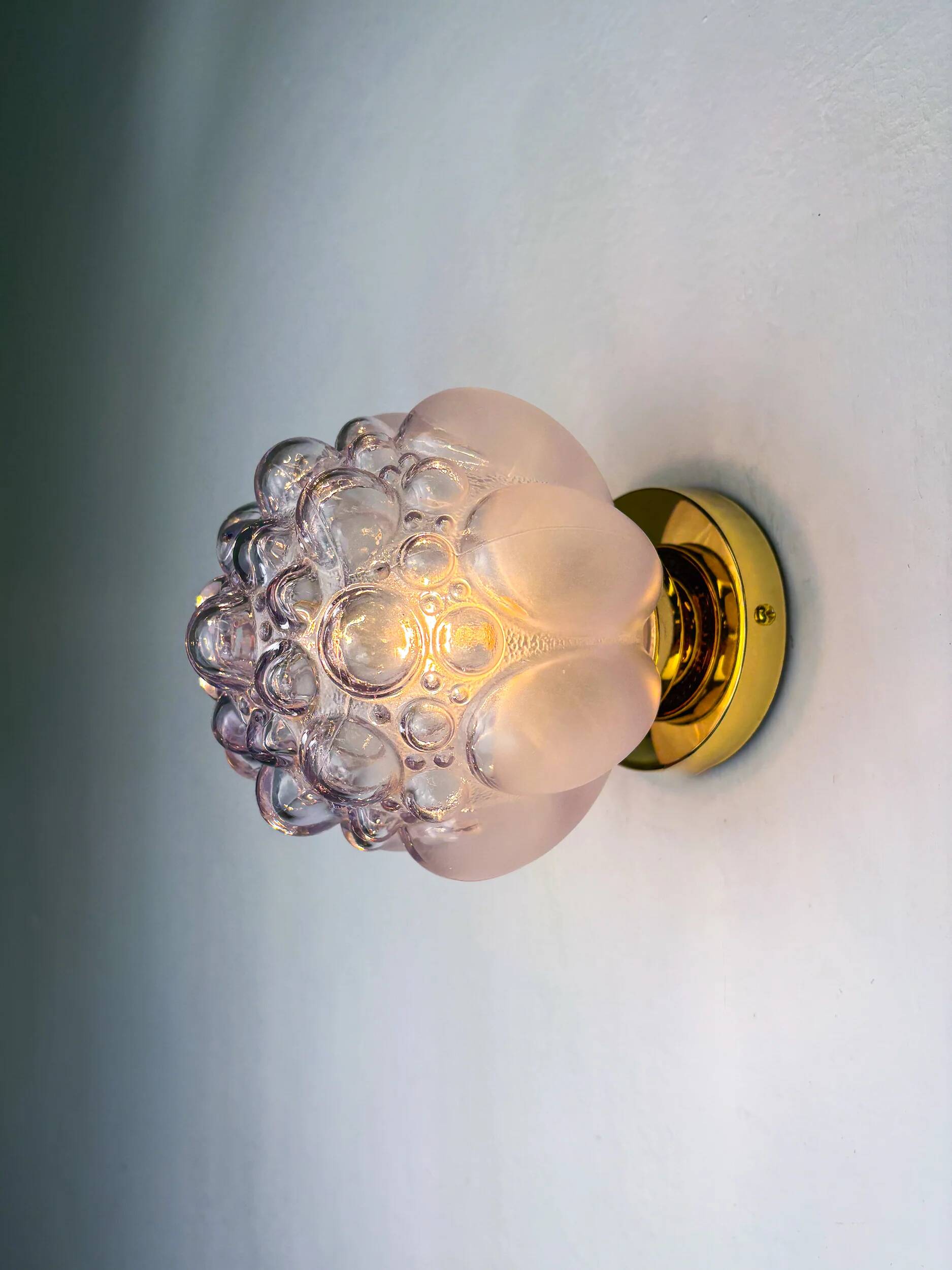 Pair of bubble glass sconces – Helena Tynell style, Germany, circa 1970s