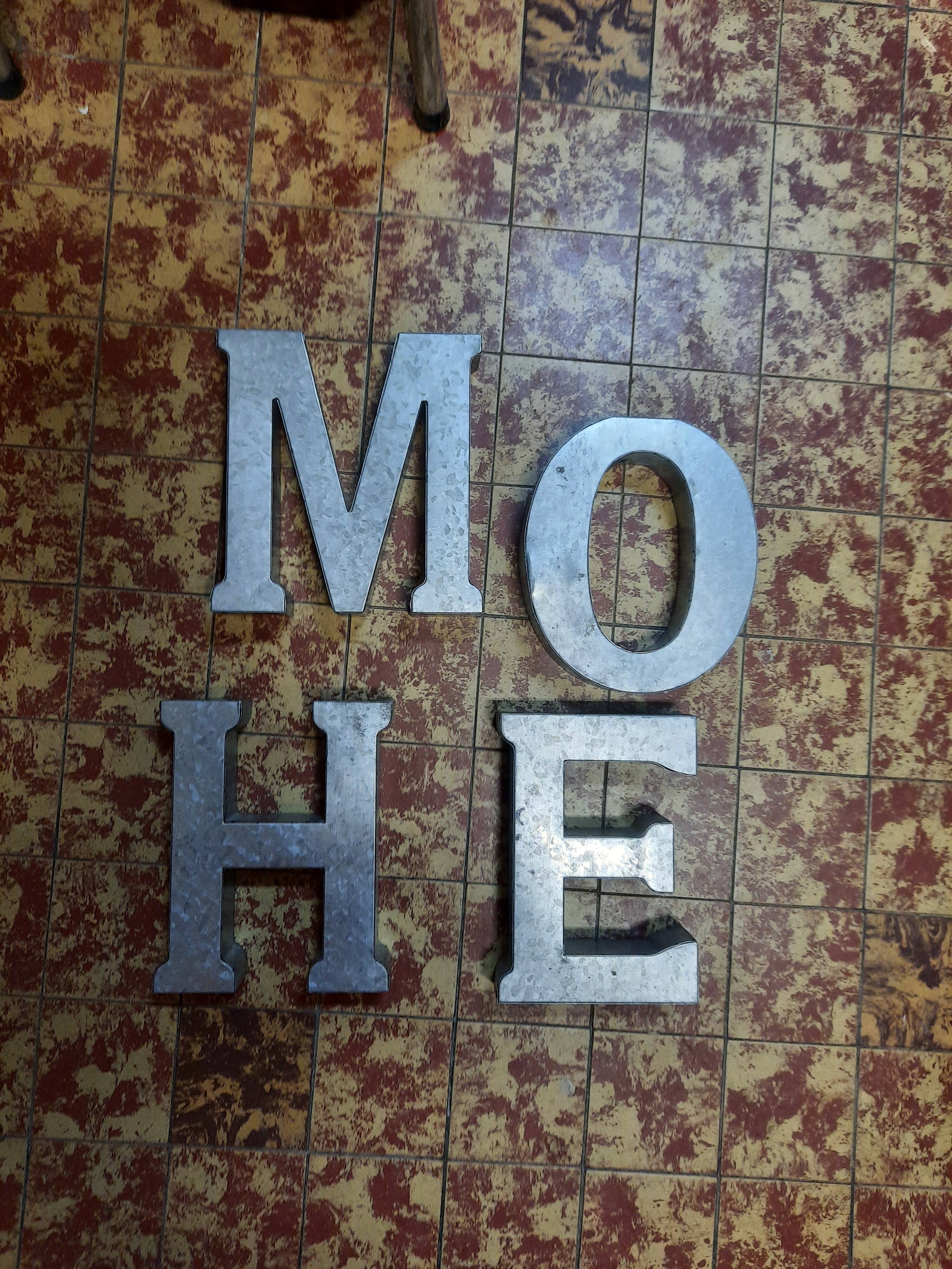 Lot of metal letters