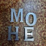 Lot of metal letters