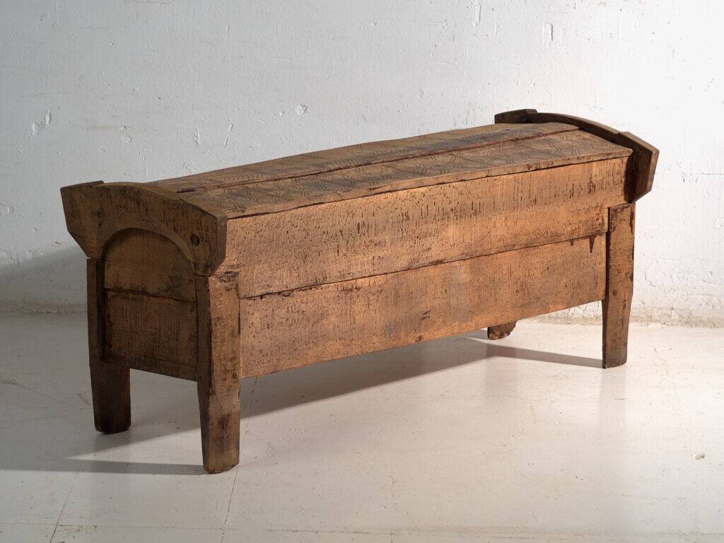 Ancient primitive wooden chest – Transylvania, around 1850