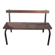 Vintage school bench with backrest