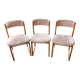 Lot de 3 chaises traineau SELF , dlg de Baumann , 1970'