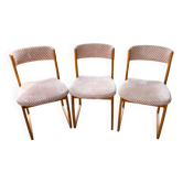 Set of 3 SELF sled chairs, designed by Baumann, 1970s.