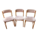 Lot de 3 chaises traineau SELF , dlg de Baumann , 1970'