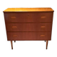 Commode 3 tiroirs scandinave en teck, 1970