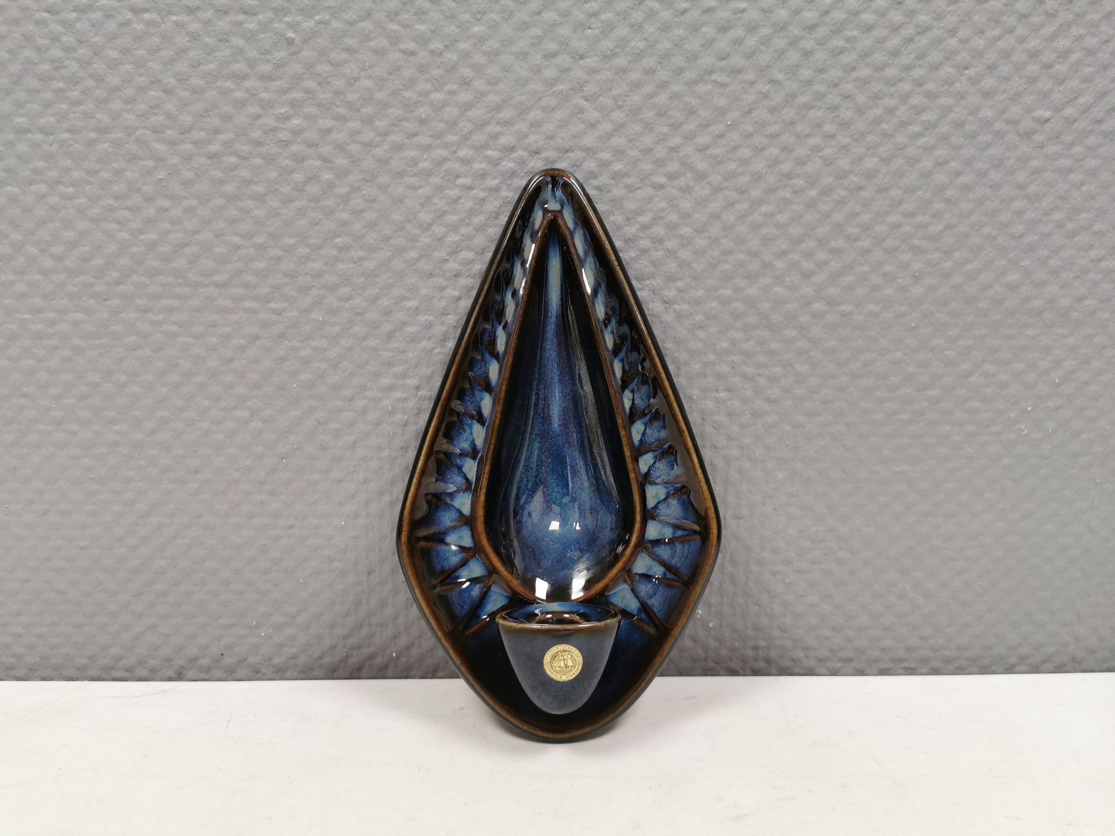 Søholm wall candlestick made of ceramic and in blue colors/shades 1960s