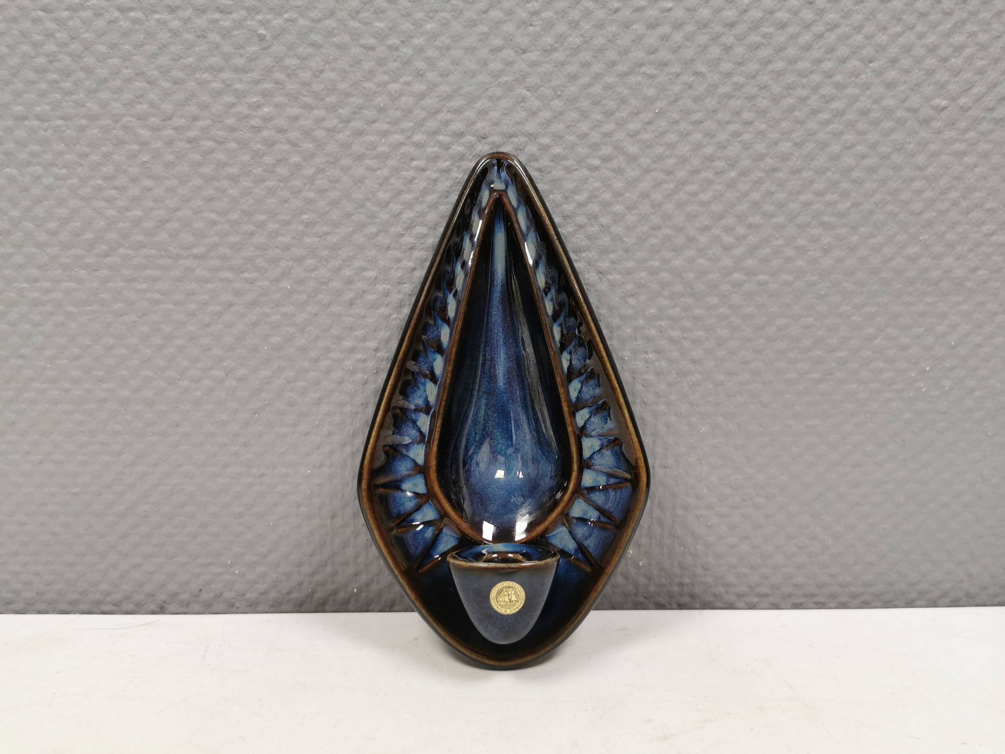 Søholm wall candlestick made of ceramic and in blue colors/shades 1960s