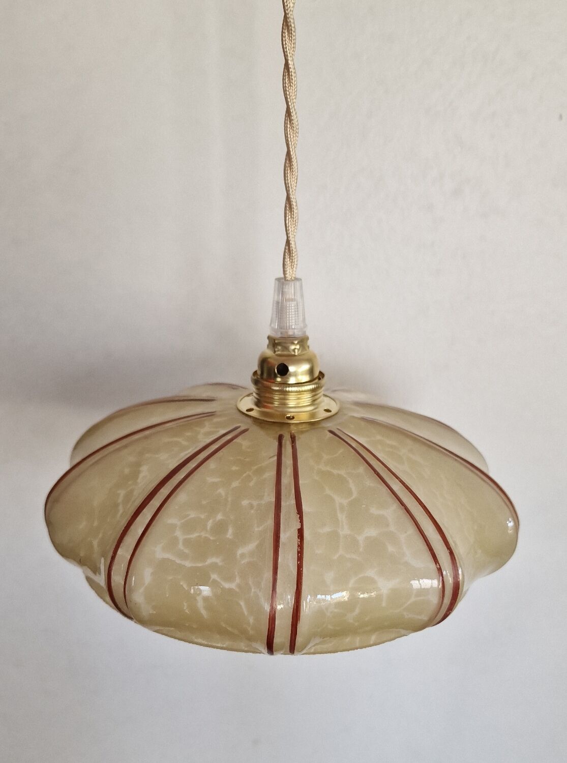 Clichy art deco glass walking lamp