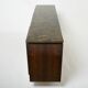 Brutalist Belgian enfilade in rosewood, resin, and brass from around 1970.