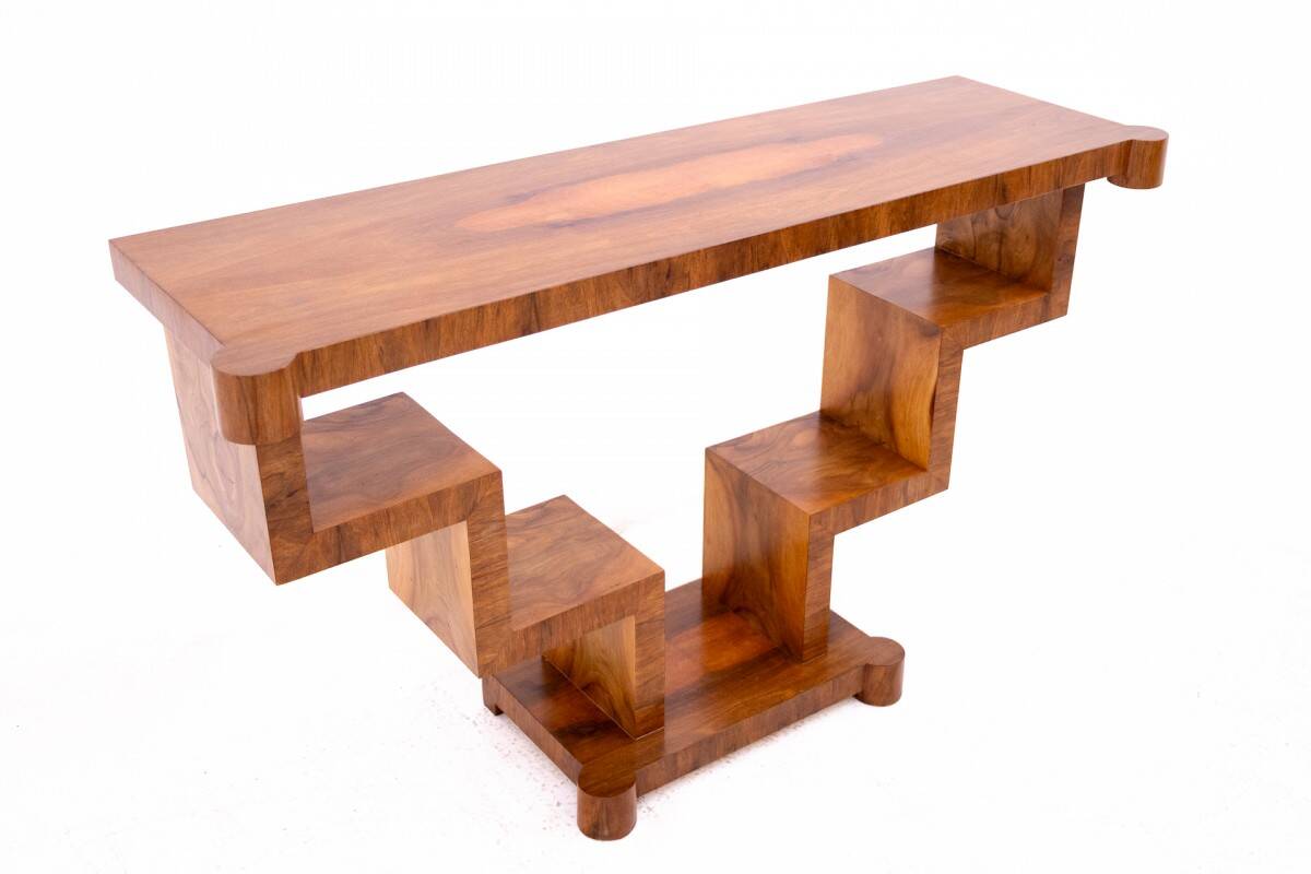 Art Deco console, Poland, 1950s. After renovation.